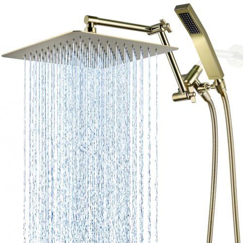 All Metal 10 Inches Rainfall Shower Head with Handheld Combo