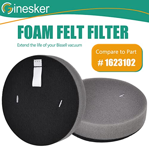 3070 Filter Replacement for Bissell Cleanview Pet Slim 3080 2831 3339 2903 2921 Pet Hair 2897 4 Pack Filter for Bissell PowerEdge 2900A 2900 3274 Vacuum Compare to Part # 1623102 (4 Count)