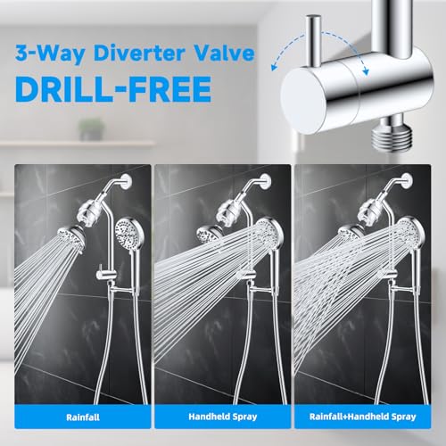 Filtered Dual Shower Heads with Handheld