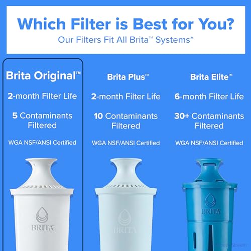 Standard Pitcher and Dispenser Replacement Water Filters (4 Count)