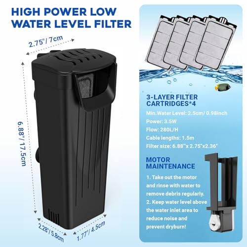 Turtle Tank Filter 74GPH