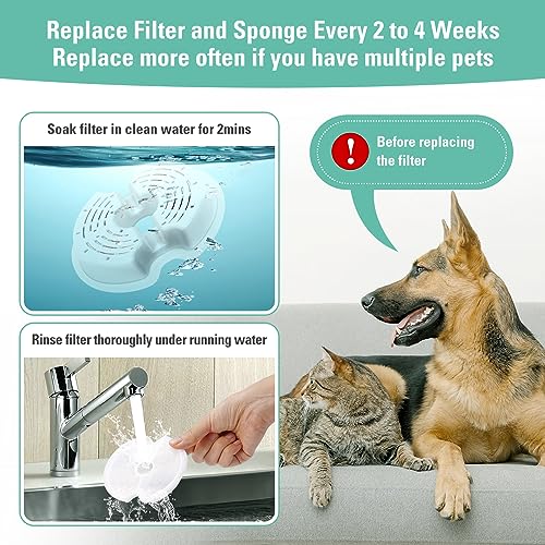 4 Pack Replacement Filters & Pump Sponges for 67oz