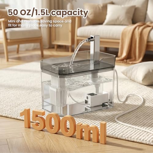 Cute Small Cat Water Fountain 1.5L