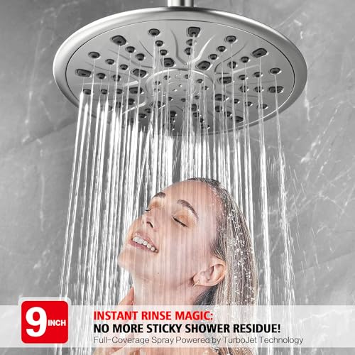 Rain Shower System Brushed Nickel with Rough