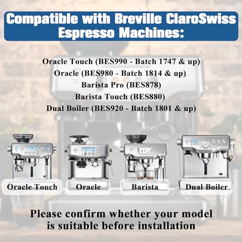 Water Filter Replacement for Breville Espresso Machine Barista Touch BES880 (2 Count)