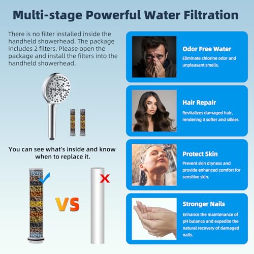 All Metal Dual Filtered Rainfall High Pressure 10'' Shower Head