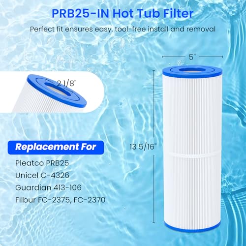 PRB25 IN Hot Tub Filter Replacement for Pleatco PRB25