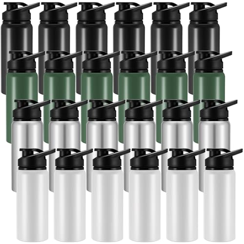 Aluminum Water Bottle Bulk (24 Count)