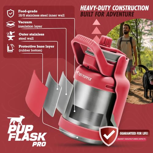 PupFlask Pro Portable Insulated Dog Water Bottle (50 Fl Oz)