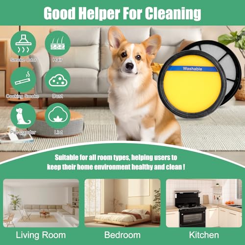 4PCS Washable Filter for Eureka DCF25 & EF7 Fit AS3030AE Vacuum Cleaner (4 Count)