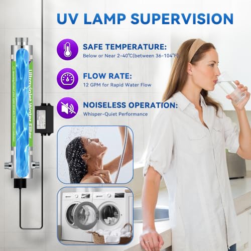 UV Water Filter Whole House 120V 55W
