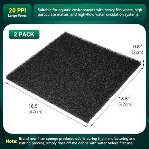 Aquarium Bio Filter Sponge Pad (2 Count)