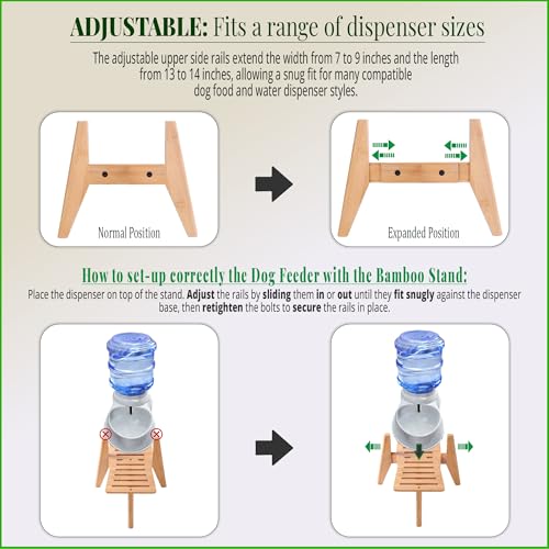 Dog Water and Food Dispenser Stand for Medium Dogs