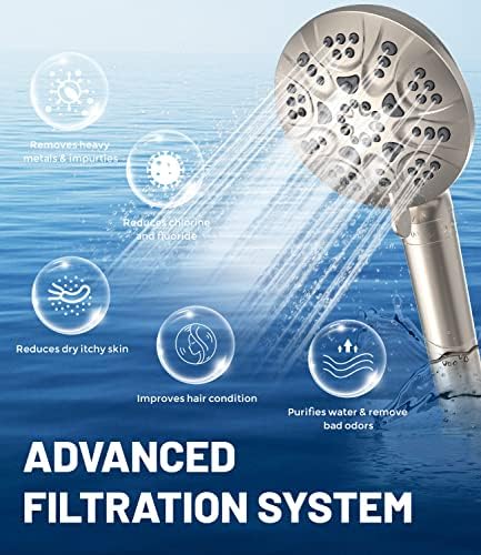 6 Mode High Pressure Handheld Shower Head with Filter