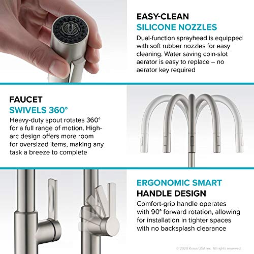 Matte Black Single Handle Pull Down Kitchen Faucet KPF
