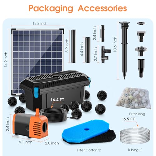 30W Solar Pond Filter with Water Pump Kit