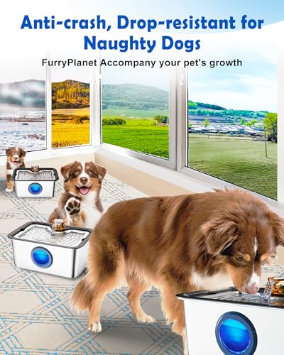 Large Dog Water Fountain SS304