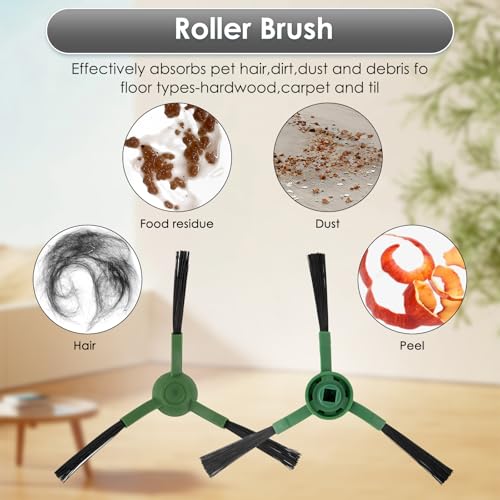 14 Pack) 505X Accessories Replacement Parts for iRobot Roomba 505X Combo, Plus 505 Combo/ 405 Combo/ 507 Combo Robot Vacuum, 1 Roller Brush, 3 Dust Bags, 3 Mop Pads, 4 Side Brushes, 3 HEPA Filters (14 Count)