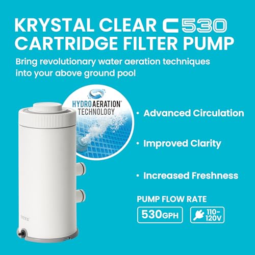 Krystal Clear 530 GPH Cartridge Filter Pump for Above Ground Pools