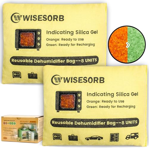 240g×2 Packs Rechargeable Silica Gel Desiccant Packs with Clean Window (2 Count)