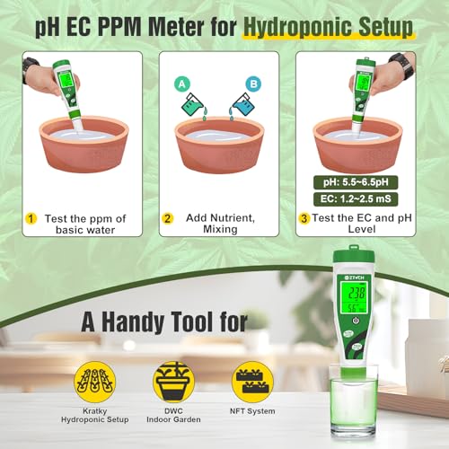 Hydroponic pH EC Meter