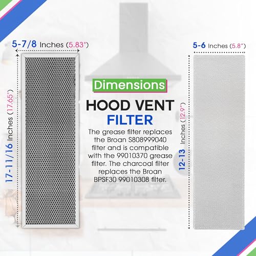 Stove Hood Vent Grease Filter 99010370 and Charcoal SB08999040