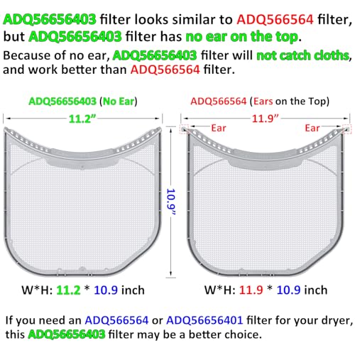 ADQ56656403 Lint Filter Replacement for LG Dryers and WashTowers