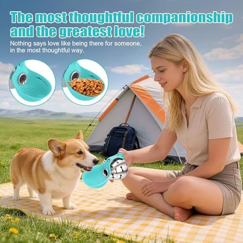Portable Dog Water Bottle 10oz Stainless Steel Travel Dog Water Dispenser with Bowl No