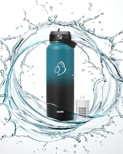 Water Bottle Filter Replacement with Straw Lid and Straws