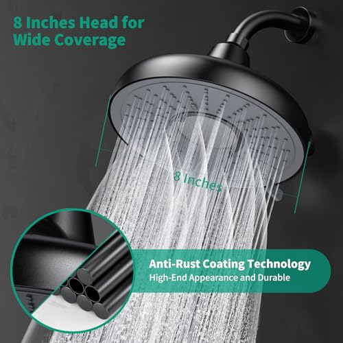 F8 Filtered Shower Head 8 Inch Shower Head High Pressure