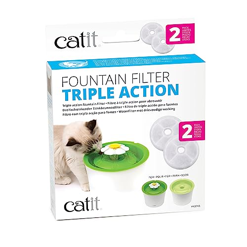 Triple Action Replacement Original Water Fountain Filters (2 Count)