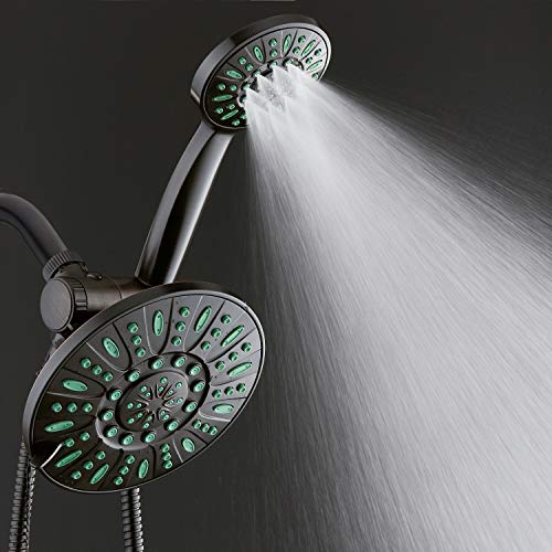 Antimicrobial High Pressure 7" Rain & Handheld Shower Head Combo