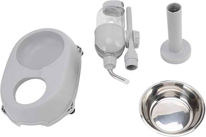 Pet Automatic Standing Water Feeder Height Adjustable 500ml Detachable Multifunctional Pet Standing Water Dispenser Bowl Dog Cat Water Food Feeder
