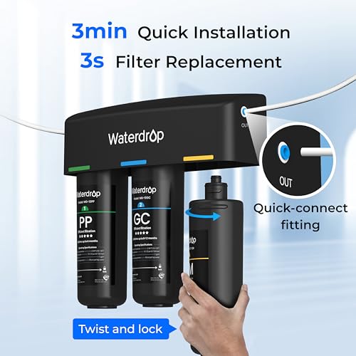TSB-10-CM Under Sink Water Filter System, Reduce Chloramine
