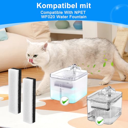 Cat Dog Water Fountain Filter for WF020 Pet Fountain (12 Count)