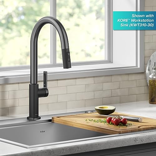 Black Stainless Steel Pull Down Kitchen Faucet KPF