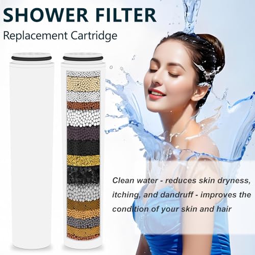 4 PACK Replacement Shower Head Filter Cartridge Compatible with Cobbe Handheld Showerhead