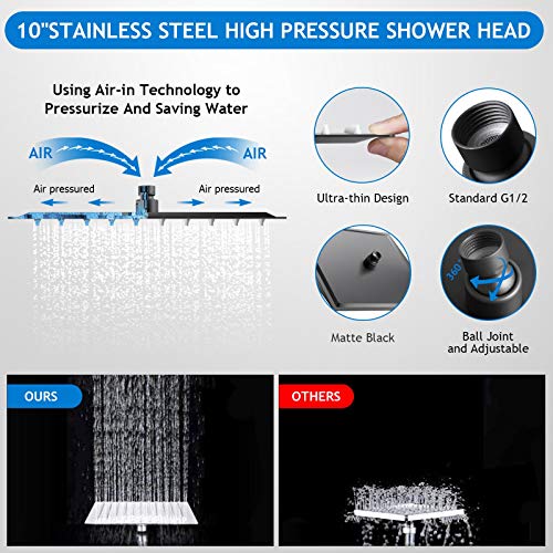 Black Shower Head Combo