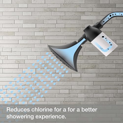 R24670-G-CP Aquifer Filtered Showerhead with Water Filter System, Multifunction Shower Head with Filters Combo Kit for Skin and Hair, Polished Chrome