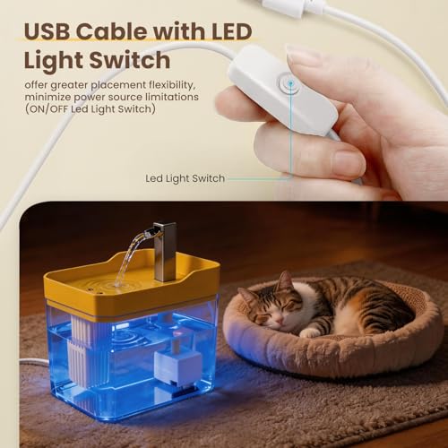 Cute Small Cat Water Fountain 1.5L