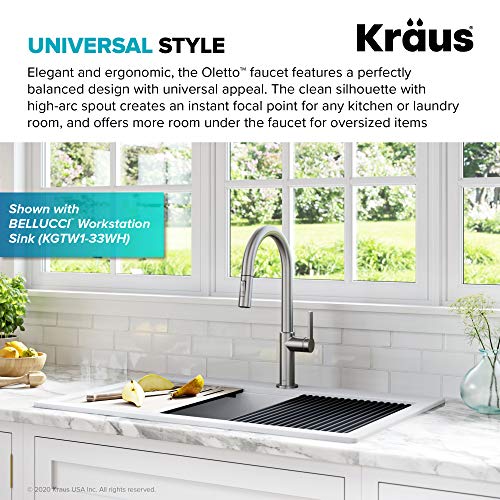 Spot Free Stainless Steel Pull Down Kitchen Faucet KPF