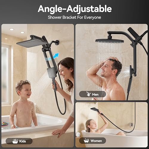 Dual Filtered Rainfall Handheld Showerhead Spray Combo with 7 Modes