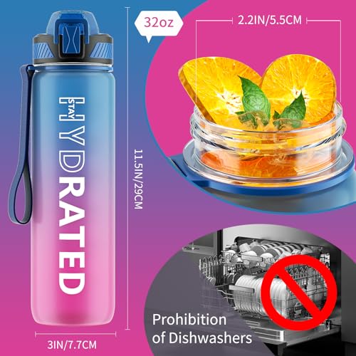 Water Bottle with Straw