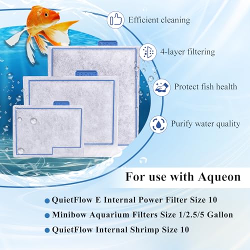 8 Pack Small Filter Cartridge Compatible with Aqueon Filters (8 Count)
