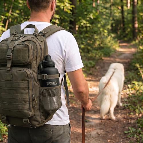 Outdoor Dog Water Bottle with 2 Stainless Steel Bowls