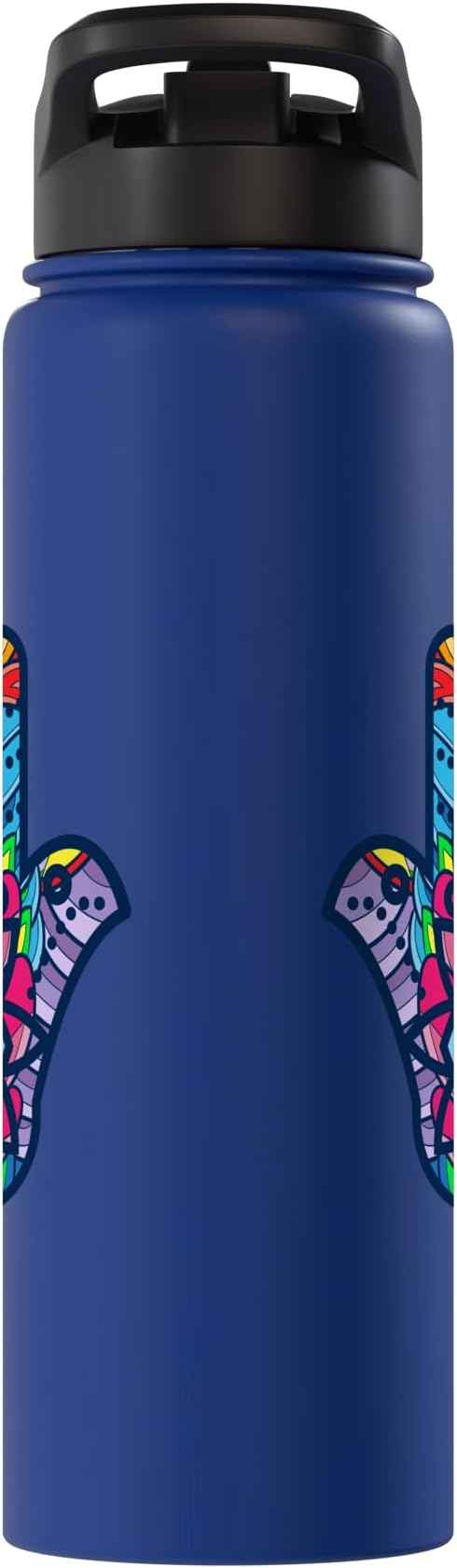 Colorful Nazar Amulet Hamsa Symbol Blue Evil Eye Ornament Stainless Steel Insulated Water Bottle