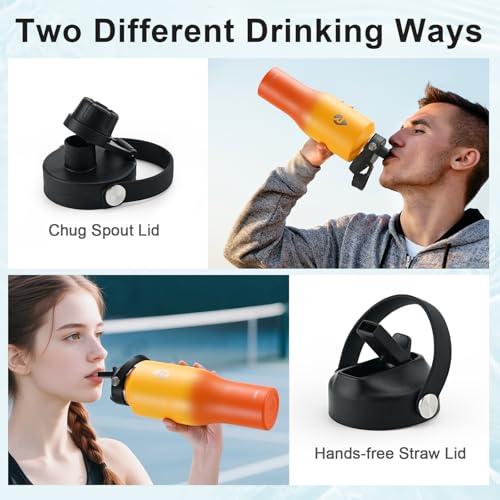 40 oz Insulated Water Bottle with Straw