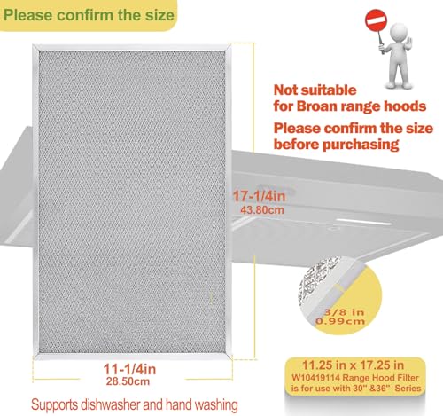 W11177751 Range Hood Filter Replacement (2 Count)