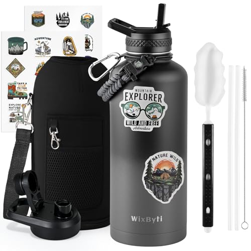 87 oz Insulated Water Bottle with Straw