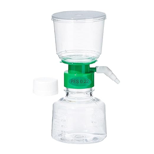 250ml Vacuum Filter Units - PES Bottle Top Vacuum Filter 0.22μm, Individually Wrapped,Pack of 1